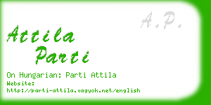 attila parti business card